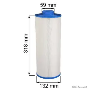 Spafilter som motsvarar: Darlly: 50501, SC719 Unicel: 5CH-502 Filbur: FC-0195 Pleatco: PPM50SC-F2M Viskan: V50, 50736